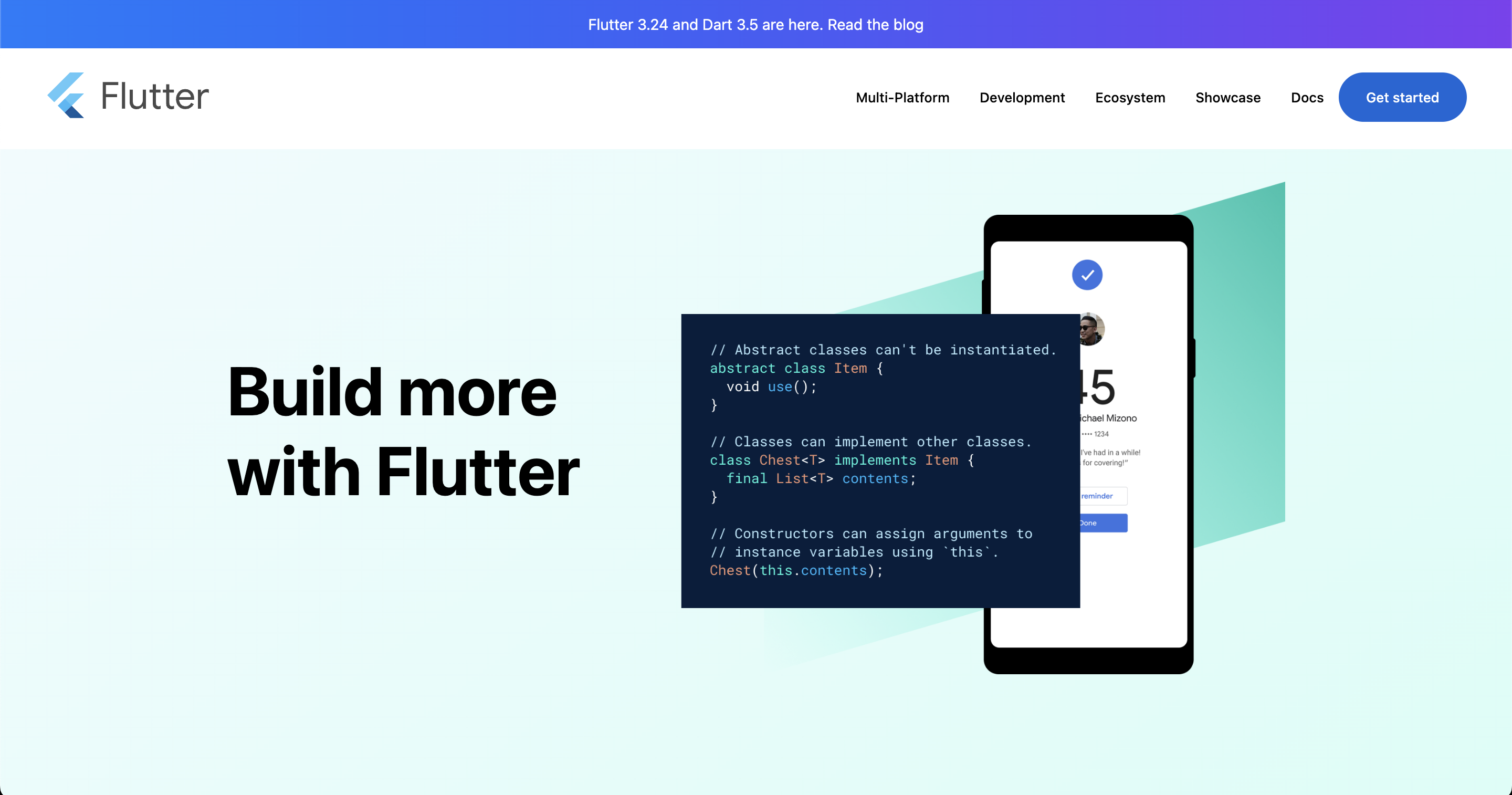 Fultter - A Responsive Landing Page